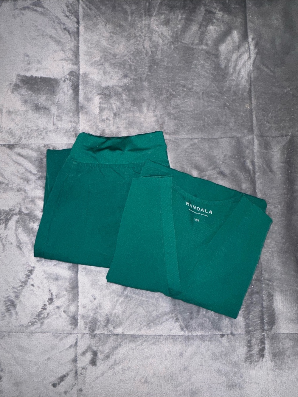 Mandala Hunter Green Scrub Set